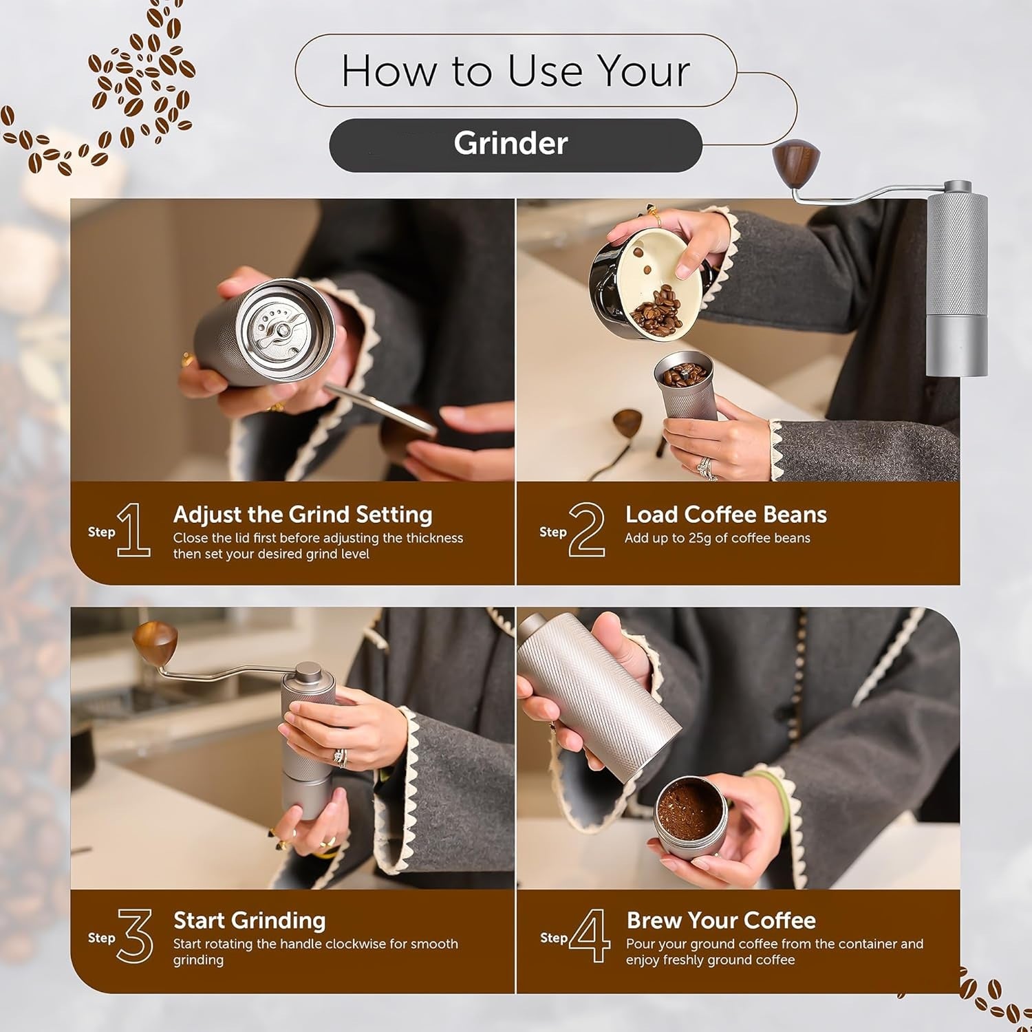 Manual Coffee Bean Grinder