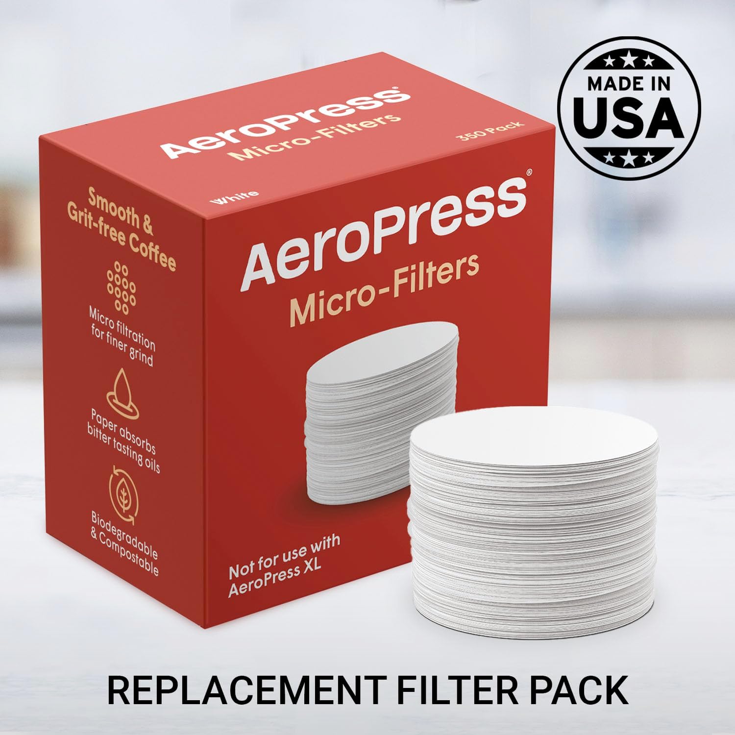 Replacement Filter Pack - Microfilters for  Coffee and Espresso-Style Coffee Maker - 350 Count